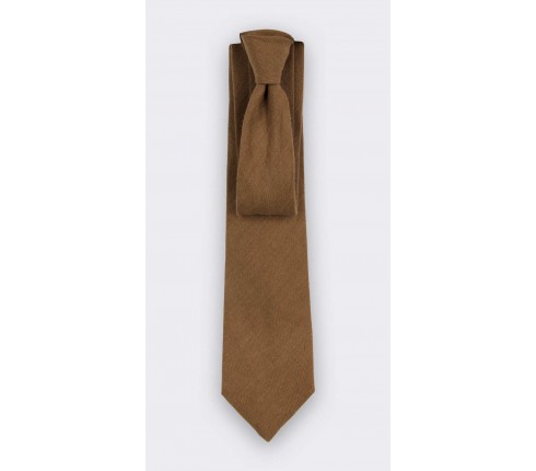 Brown Linen tie - Cinabre Paris