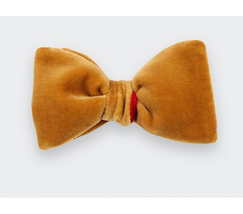 Mustard Velvet Bow Tie - Cinabre Paris