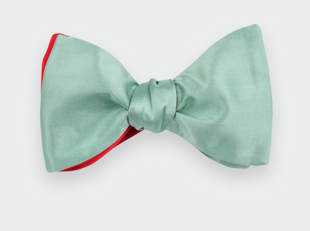 Sage Green Silk Bow Tie - Cinabre Paris