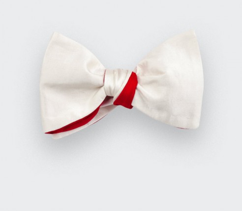 Ivory Silk Bow Tie - Cinabre Paris