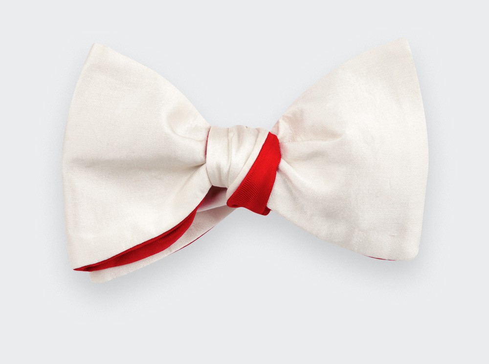 Ivory Silk Bow Tie - Cinabre Paris