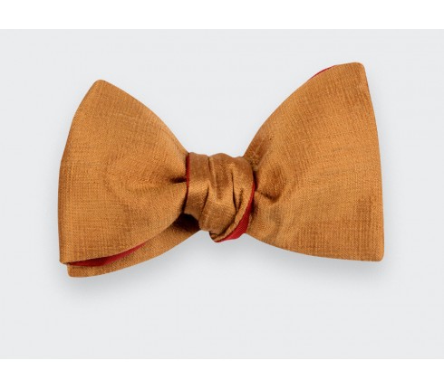 Copper dupion bow tie - Cinabre Paris