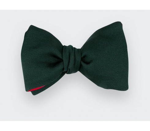 Emerald Green Silk Faille Bow Tie - Handmade in France by Cinabre Paris