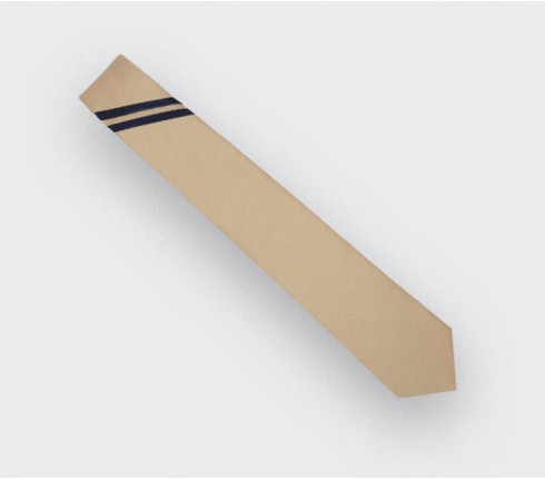 Sand Single Stripe Tie - Cinabre Paris