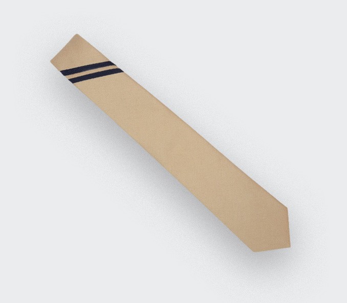 Sand Single Stripe Tie - Cinabre Paris