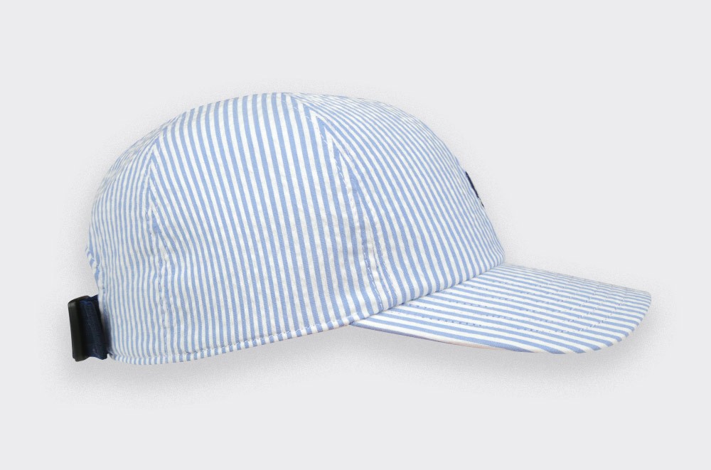 Casquette Seersucker Bleu made in France - Cinabre Paris