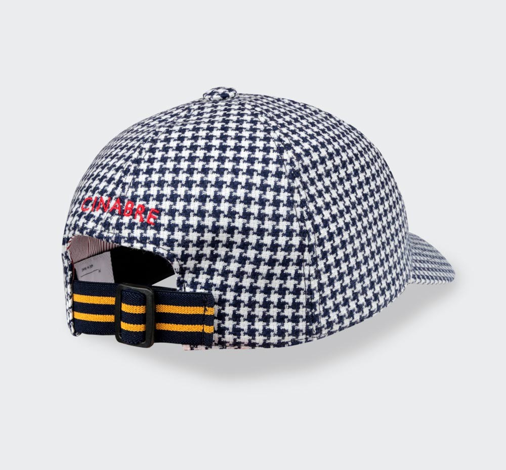 Made in France Houndstooth n°2 Cap - Cinabre Paris