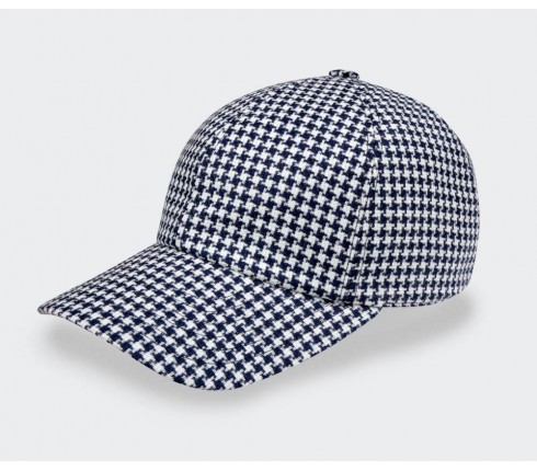 Made in France Houndstooth n°2 Cap - Cinabre Paris