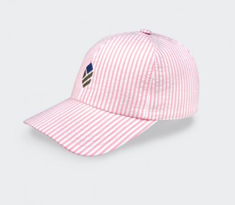 Made in France Light Pink Seersucker Cap - Cinabre Paris