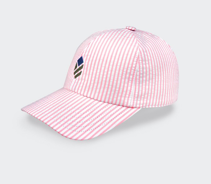 Casquette Seersucker Rose made in France - Cinabre Paris