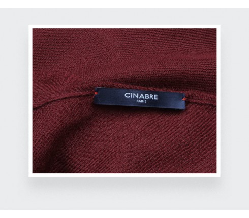 Burgundy Cashmere Giant Stole - Cinabre Paris