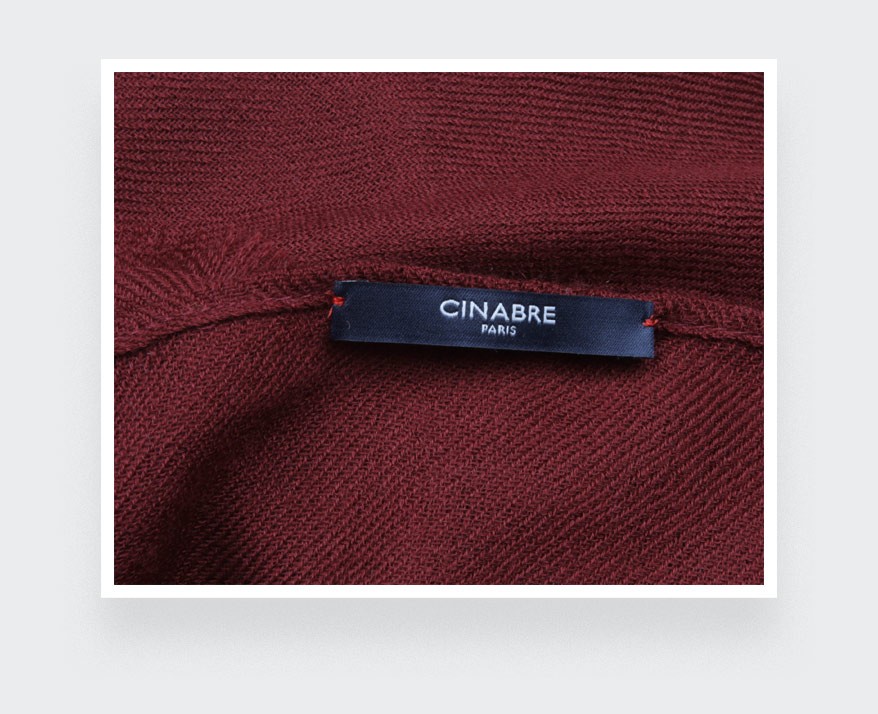 Burgundy Cashmere Giant Stole - Cinabre Paris