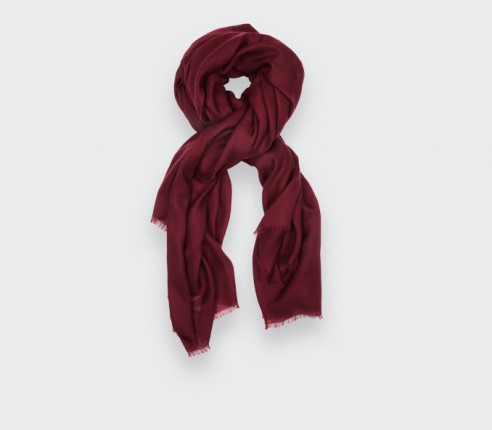 Burgundy Cashmere Giant Stole - Cinabre Paris