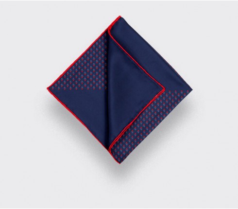 Foulard Enfant Grand Pan Marine Rouge - Cinabre Paris