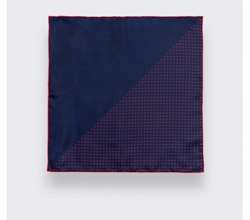 Navy Blue Red Grand Pan Kid Scarf - Cinabre Paris