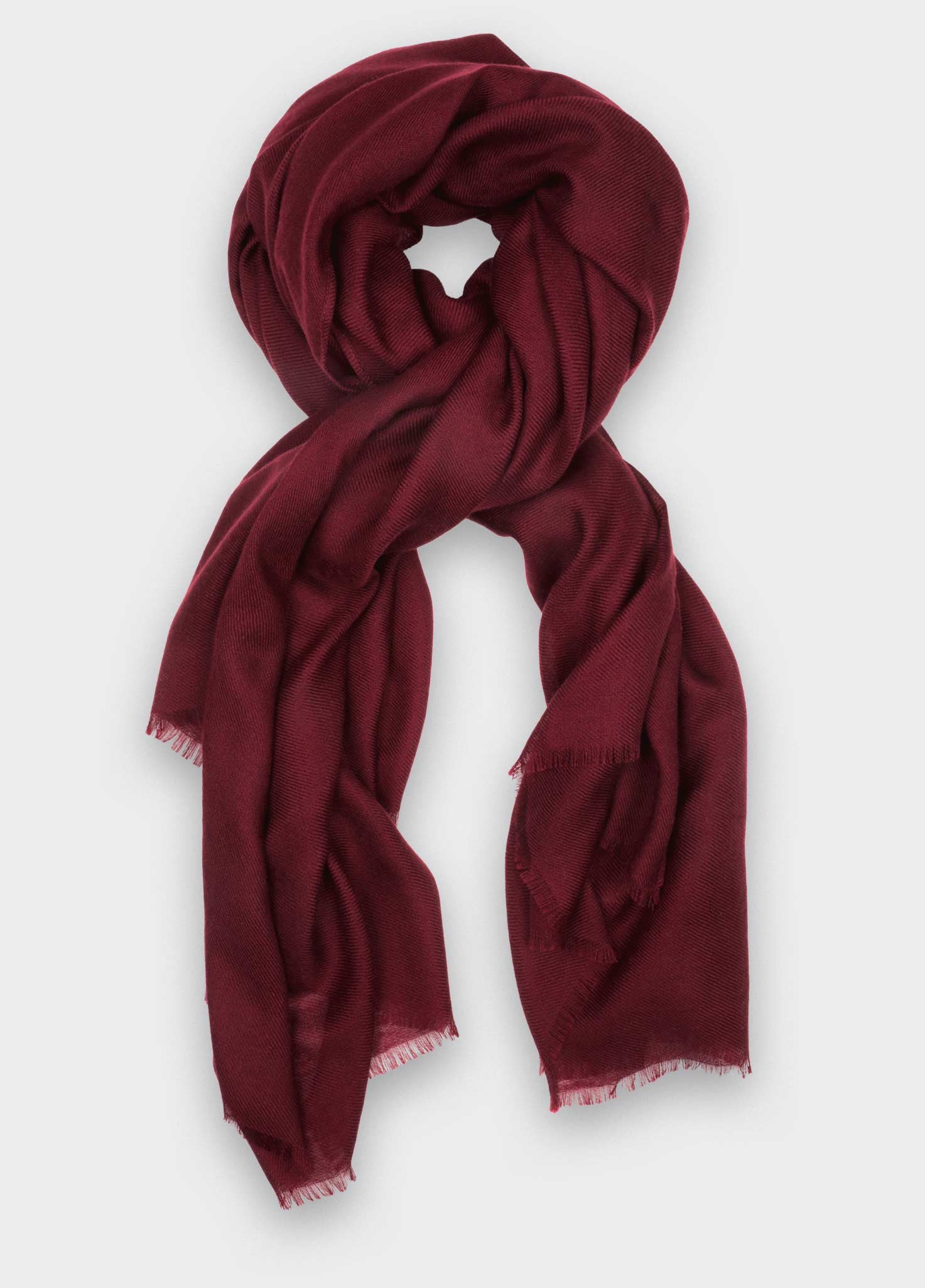 Burgundy Cashmere Giant Stole - Cinabre Paris