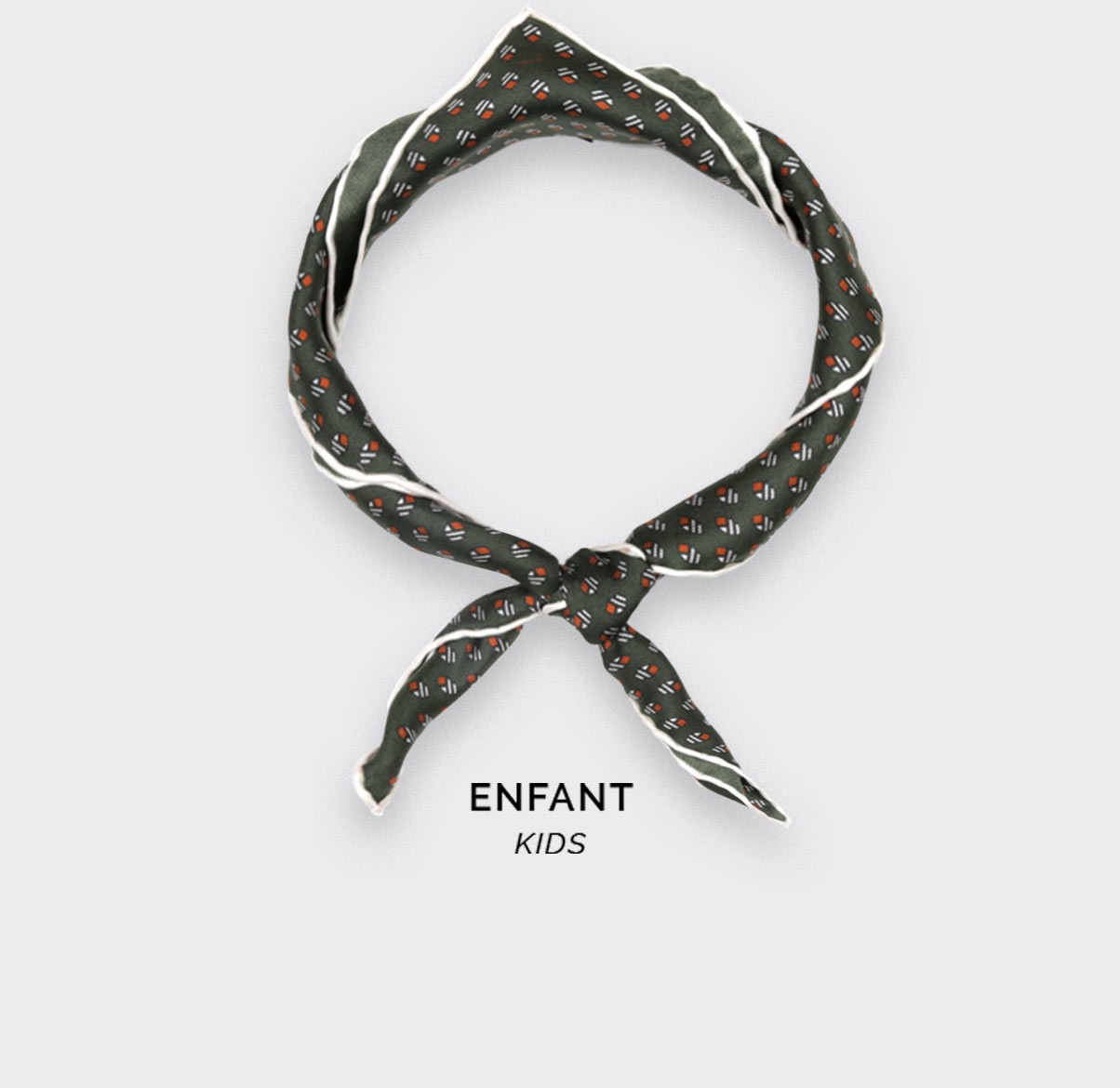 Foulard Enfant Grand Pan Kaki - Cinabre Paris