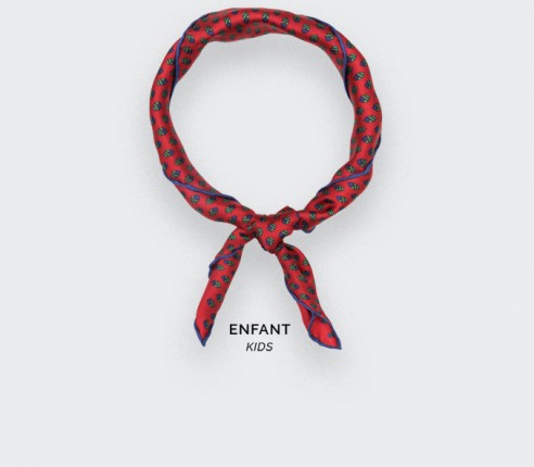 Red Grand Pan Kid Scarf - Cinabre Paris