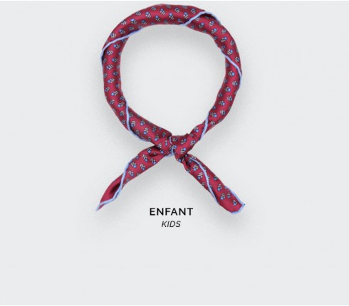 Foulard Enfant Grand Pan Rose Vif - Cinabre Paris