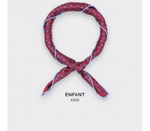 Foulard Enfant Grand Pan Rose Vif - Cinabre Paris