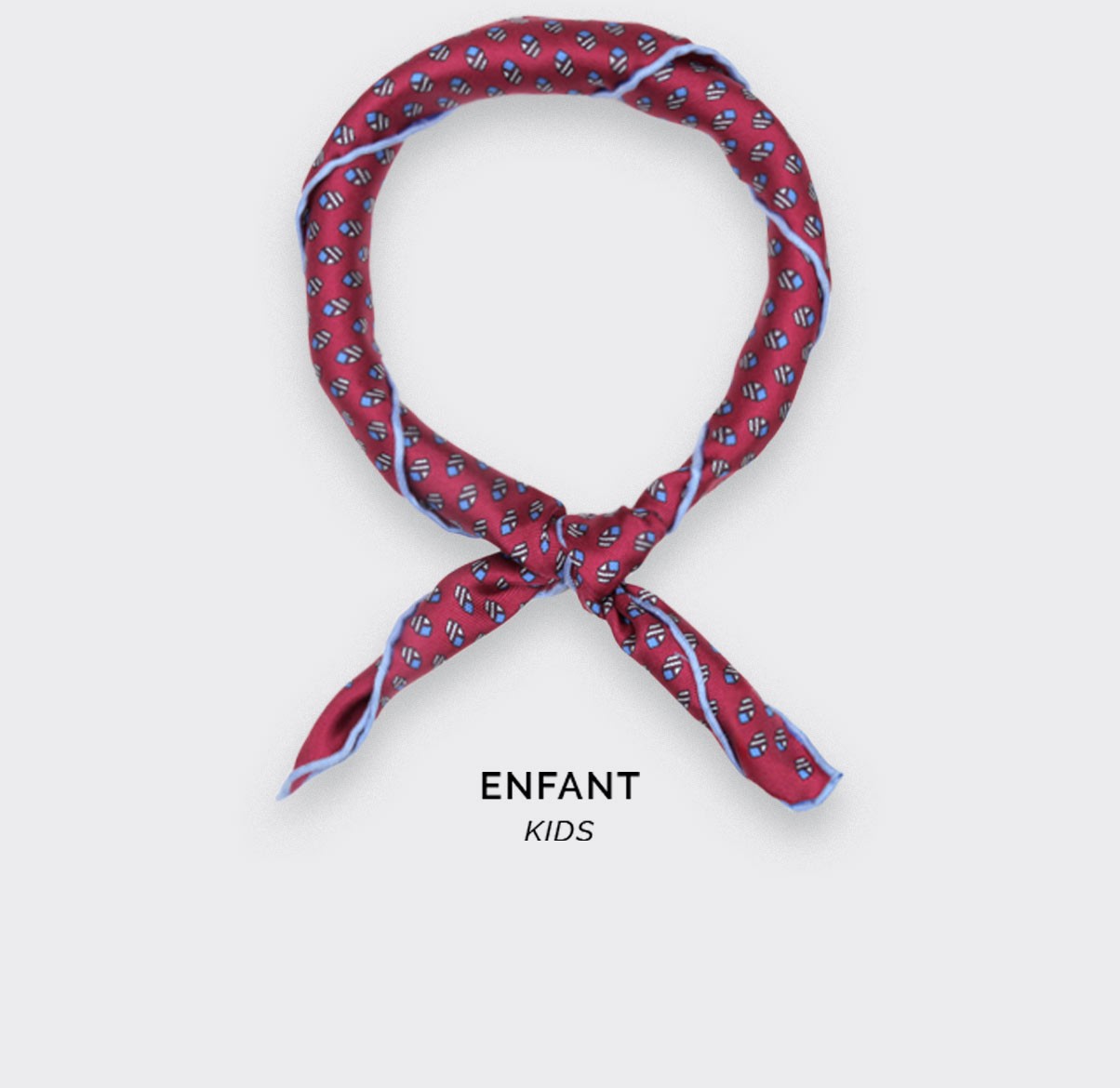 Foulard Enfant Grand Pan Rose Vif - Cinabre Paris