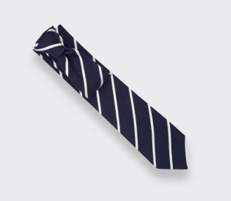 Blue striped tie - Cinabre Paris