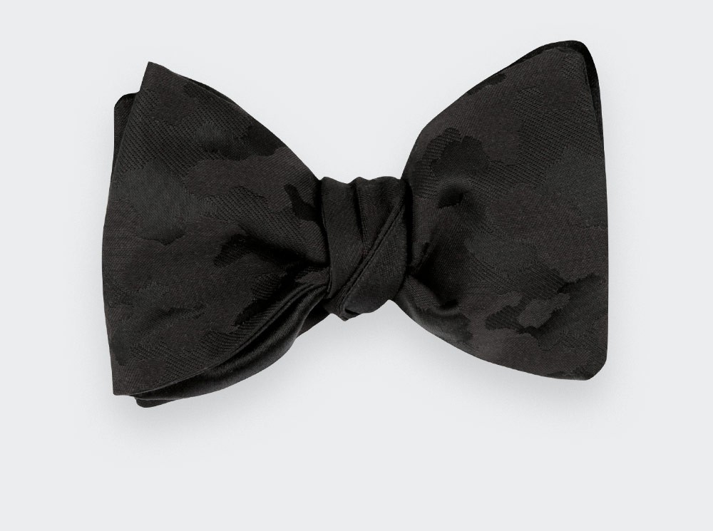 Black camo bow tie - Cinabre Paris