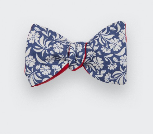 Blue surf flower bow tie - Cinabre Paris