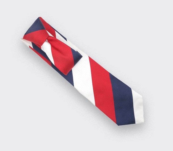 White Preppy Club Tie - Silk - Cinabre Paris