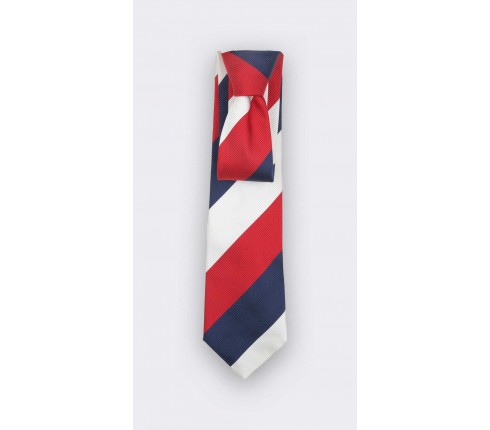 White Preppy Club Tie - Silk - Cinabre Paris