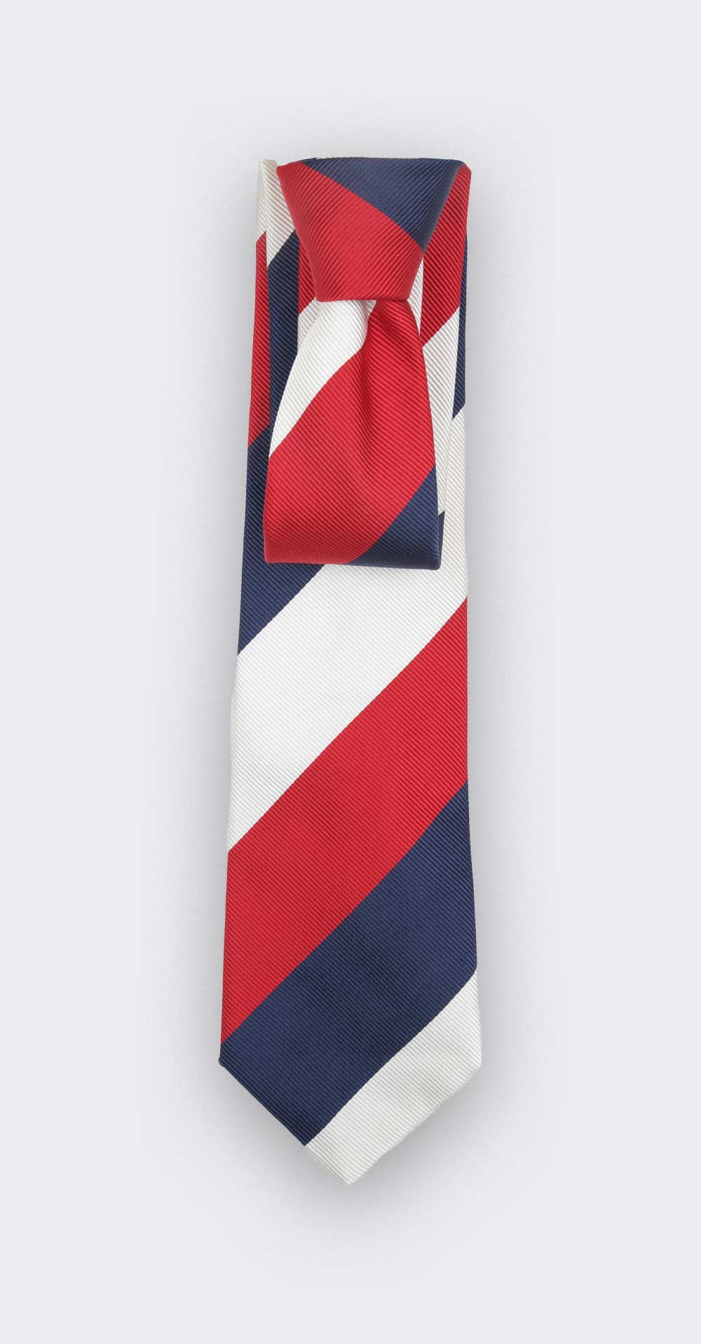 White Preppy Club Tie - Silk - Cinabre Paris