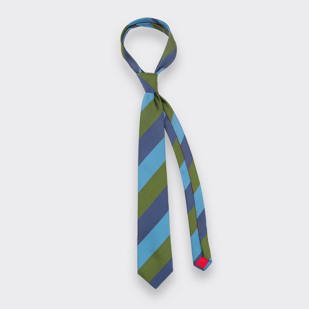 Blue Preppy Club Tie - Silk - Cinabre Paris