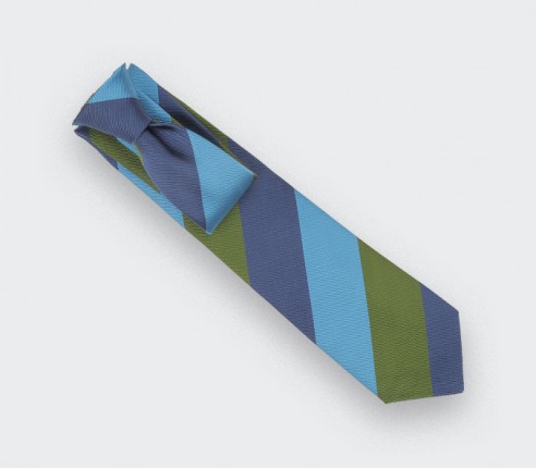 Blue Preppy Club Tie - Silk - Cinabre Paris