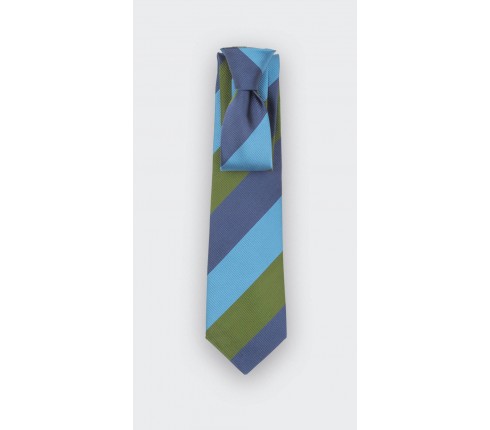 Blue Preppy Club Tie - Silk - Cinabre Paris