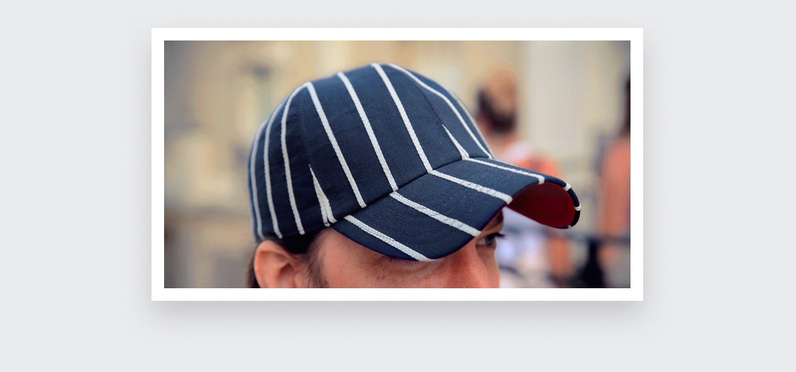 Casquette rayures tennis n°1 - made in France - Cinabre Paris