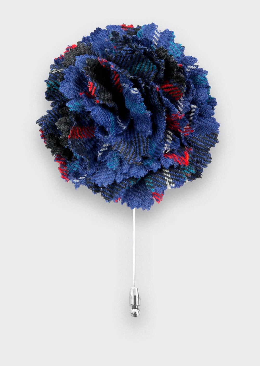 Boutonnière Tartan Bleu Fitzgerald - Cinabre Paris