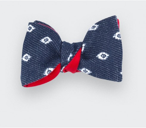 Eyes Denim Bow Tie - Cinabre Paris