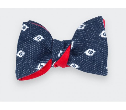 Eyes Denim Bow Tie - Cinabre Paris