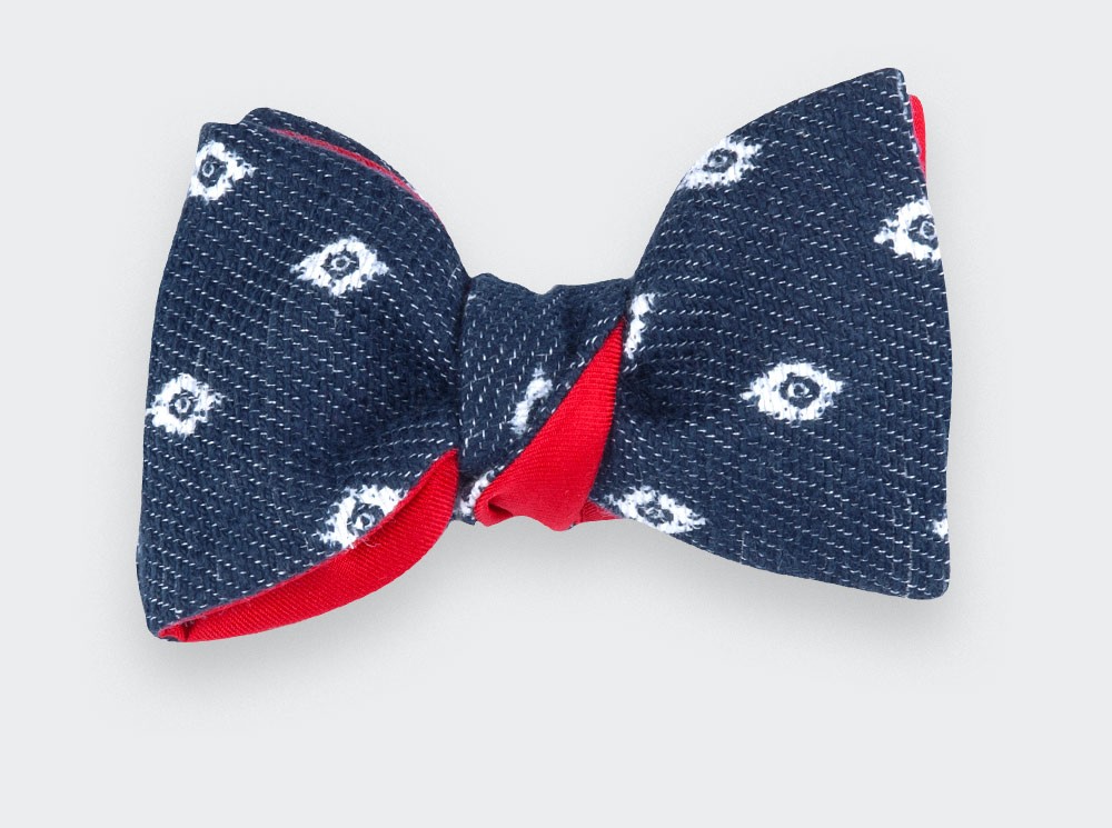 Eyes Denim Bow Tie - Cinabre Paris