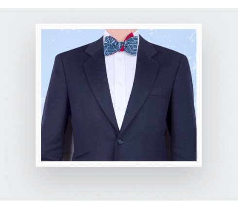 Pleated Blue Bow Tie - Cinabre Paris