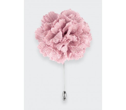 Light Pink Mesh Gardenia Lapel Pin - Cinabre Paris