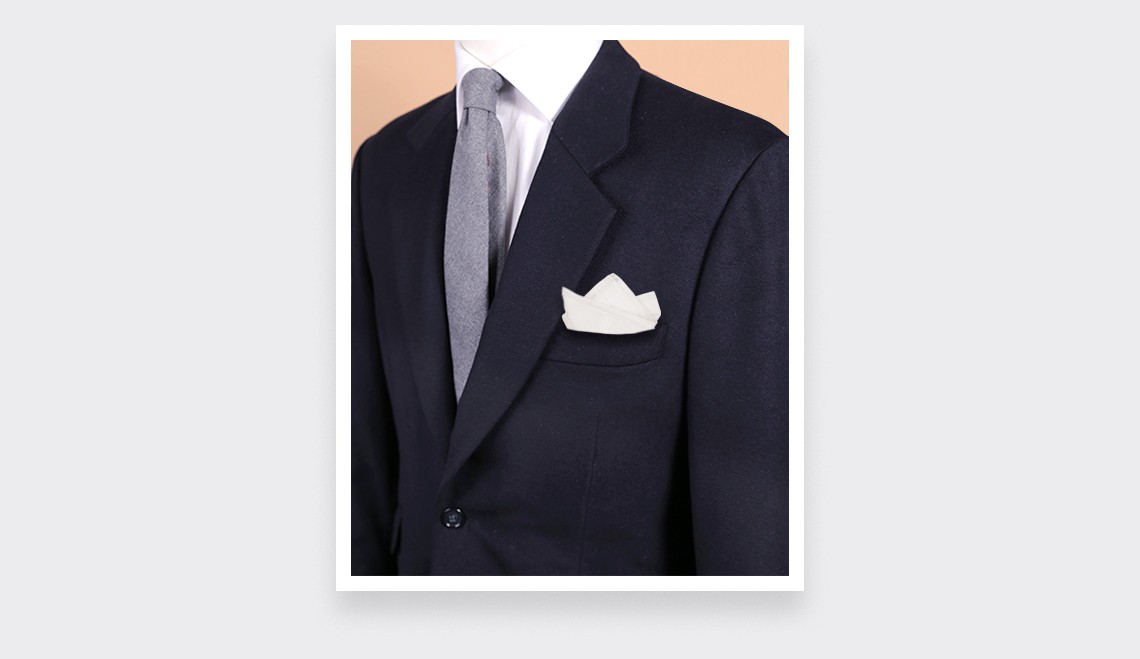 White Checkered Pocket Square - Cinabre Paris