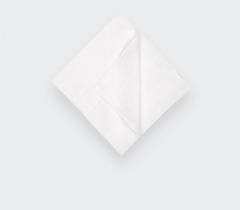 White Vintage Pocket Square - Cinabre Paris