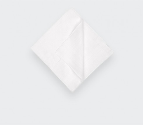 White Vintage Pocket Square - Cinabre Paris