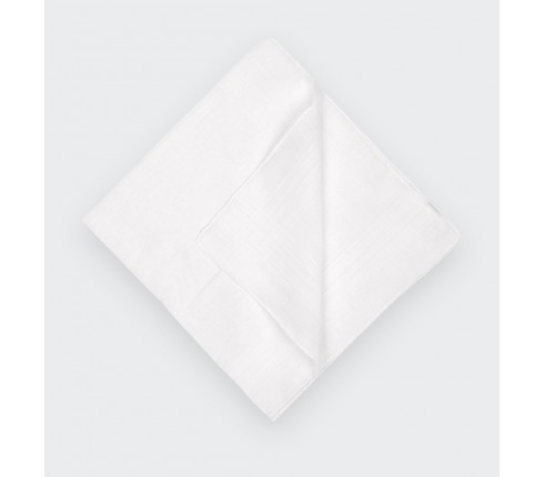 White Vintage Pocket Square - Cinabre Paris