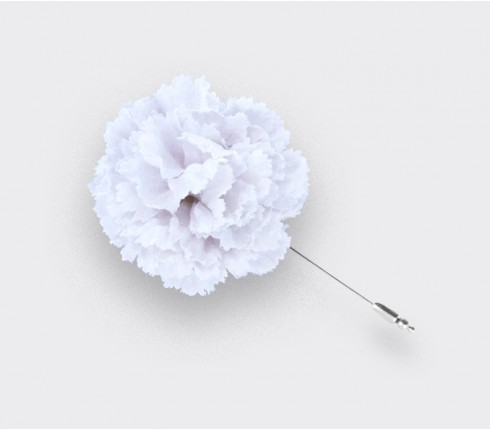 Boutonnière pour costume blanc Nid d'Abeille - Cinabre paris