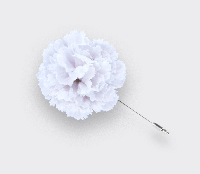 Boutonnière pour costume blanc Nid d'Abeille - Cinabre paris