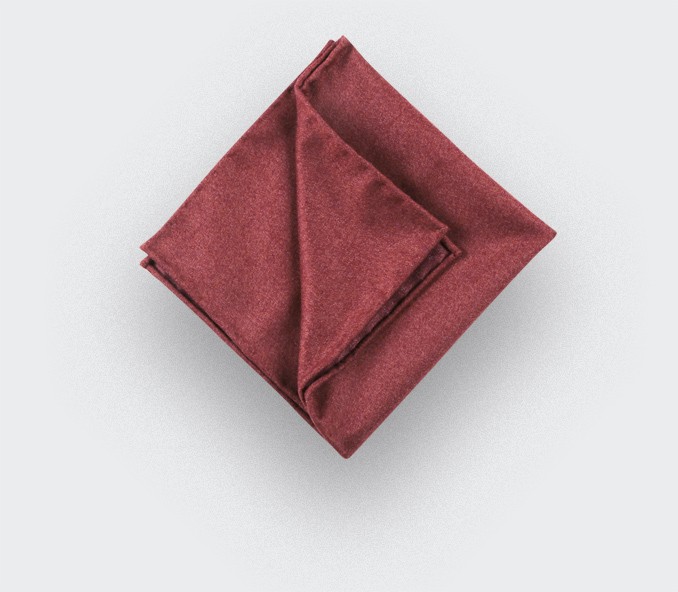 Red Flannel Pocket Square - Cinabre Paris