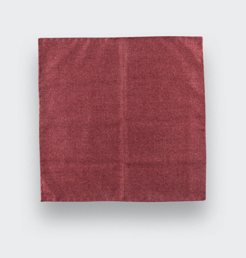 Red Flannel Pocket Square - Cinabre Paris