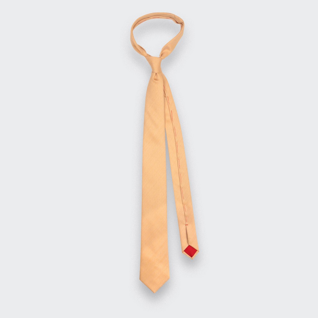 Yellow Herringbone Tie - cinabre Paris